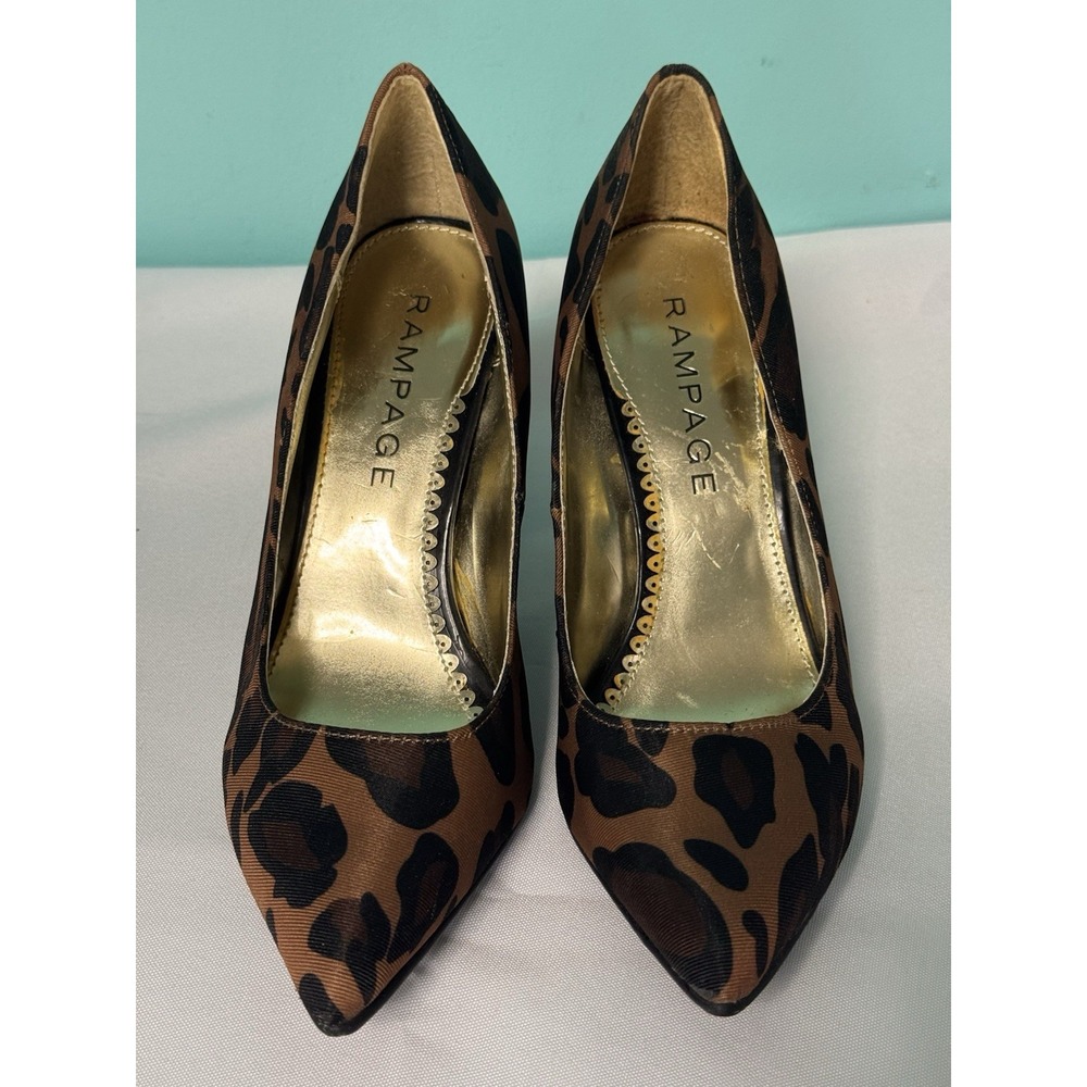 Rampage‎ Animal Leopard Cheetah Print  Pump Heels Size8 S-637